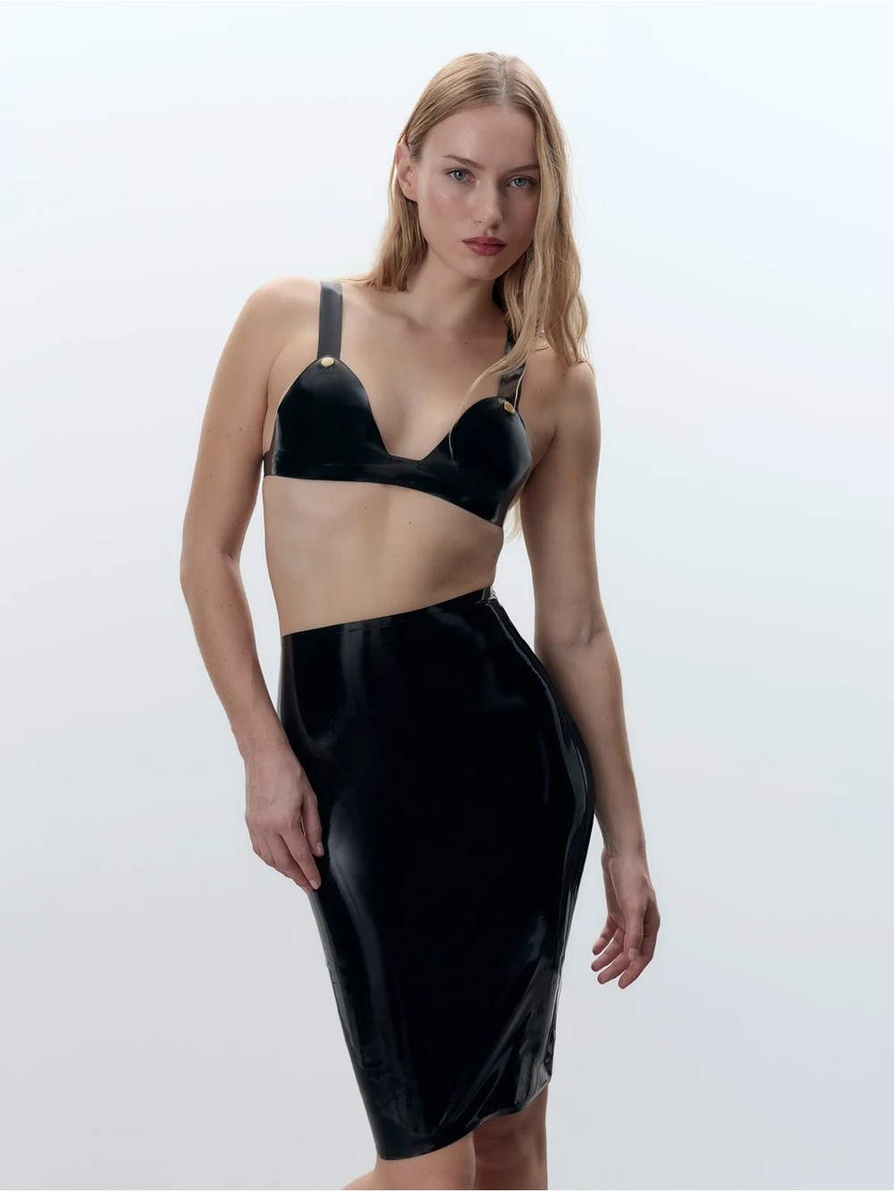 Bluebella Latex Skirt Black